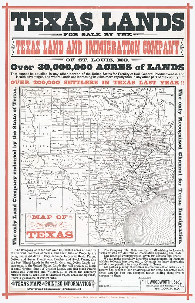 Texas Lands Sale - Woodworth art print by Woodward for $57.95 CAD