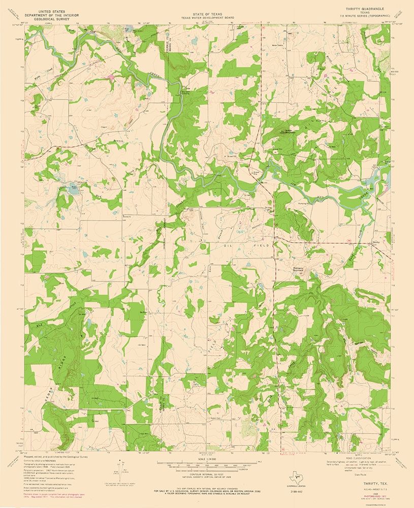 Thrifty Texas Quad - USGS 1969 art print by USGS for $57.95 CAD