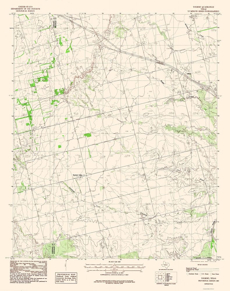 Tolbert Texas Quad - USGS 198 art print by USGS for $57.95 CAD