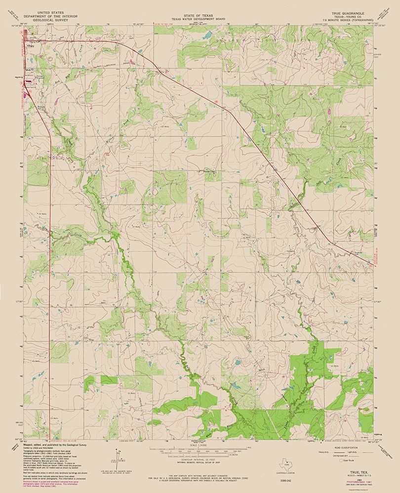 True Texas Quad - USGS 1964 art print by USGS for $57.95 CAD