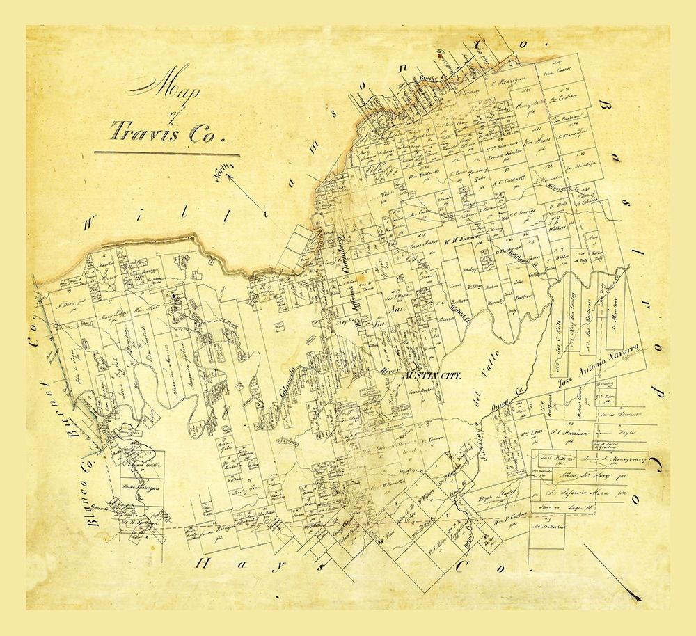 Travis County Texas art print by Unknown for $57.95 CAD