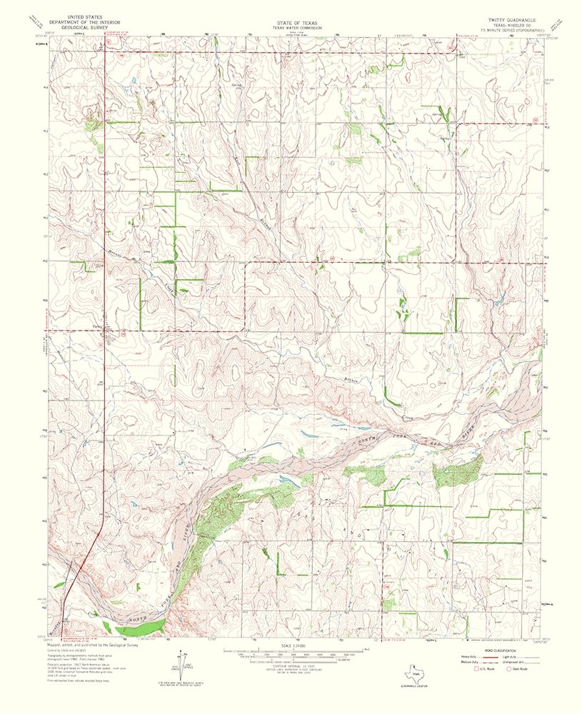 Twitty Texas Quad - USGS 1965 art print by USGS for $57.95 CAD