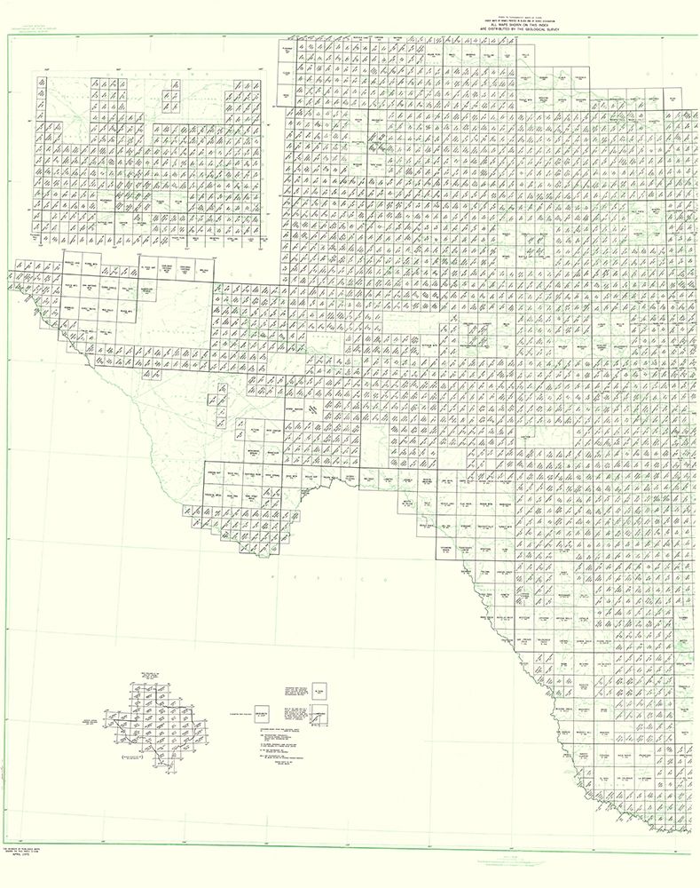 Texas West Texas Quad - USGS 1975 art print by USGS for $57.95 CAD