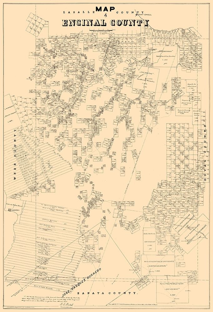 Encinal, Webb  Texas - Walsh 1879 art print by Walsh for $57.95 CAD