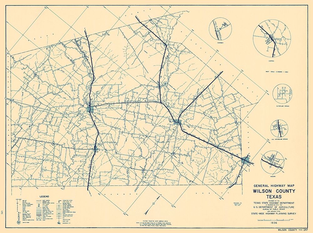 Wilson Texas - Highway Dept 1936 art print by Highway Dept for $57.95 CAD
