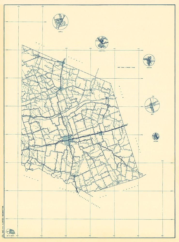 Williamson Texas 2 of 2 - Highway Dept 1936 art print by Highway Dept for $57.95 CAD
