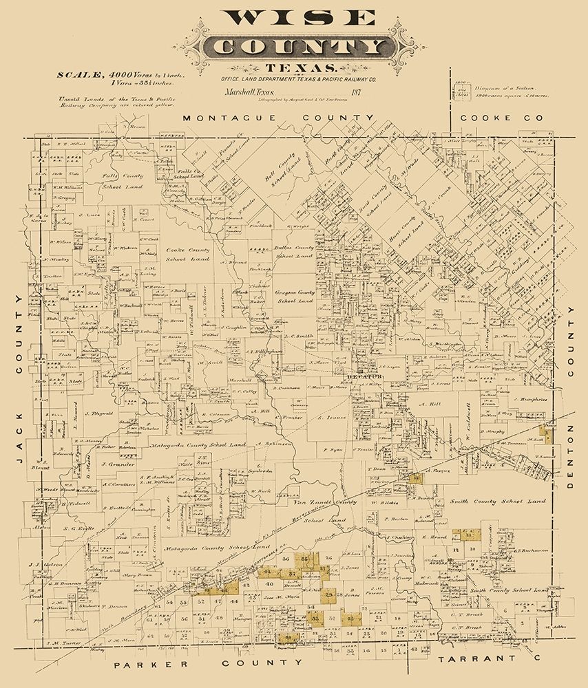 Wise County Texas - Gast 1870 art print by Gast for $57.95 CAD