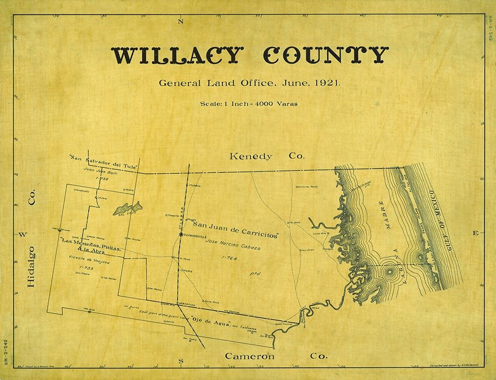 Willacy County Texas - Giles 1921 art print by Giles for $57.95 CAD