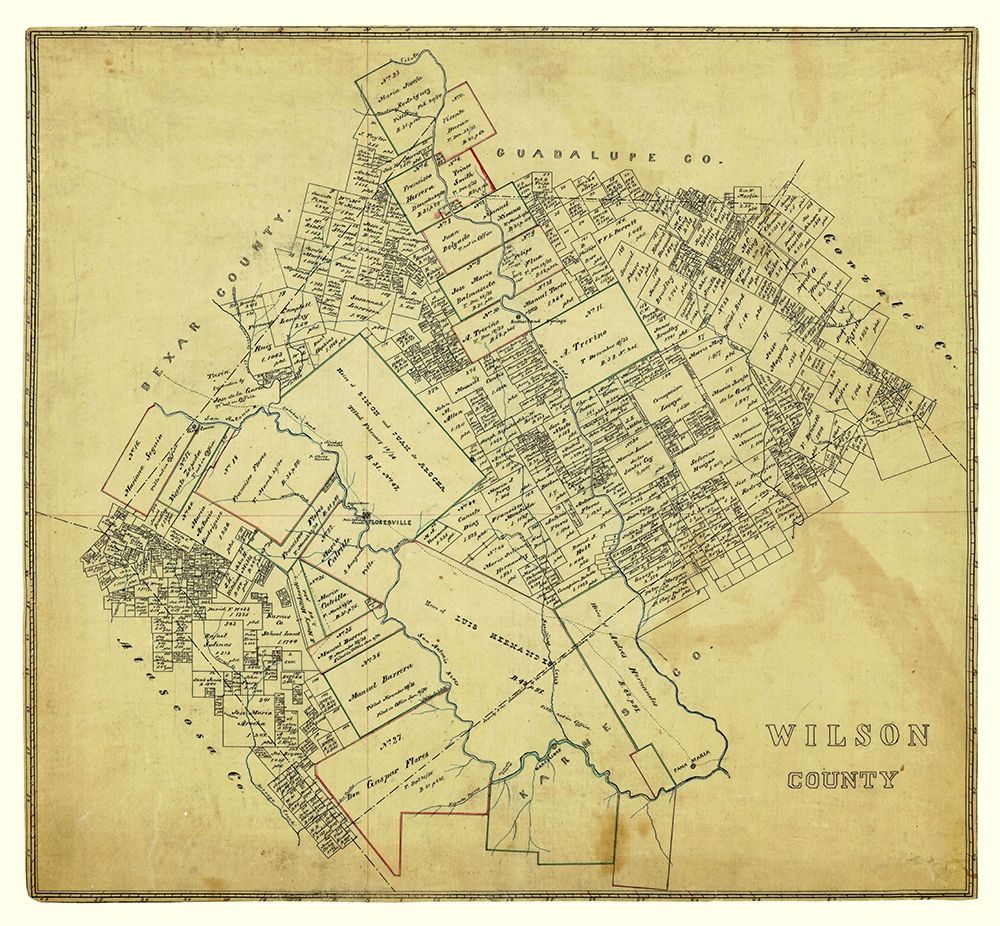 Wilson County Texas -1880 art print by Unknown for $57.95 CAD