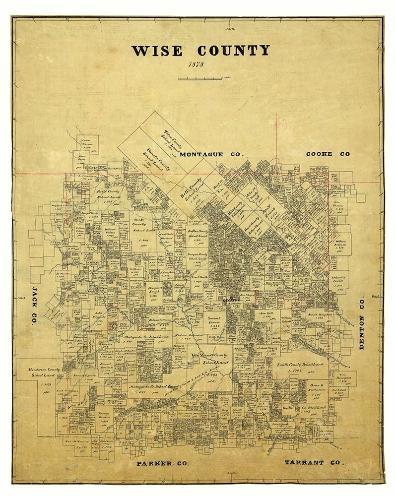 Wise County Texas -1878 art print by Unknown for $57.95 CAD