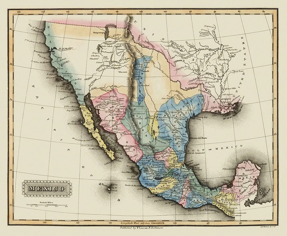 Texas Territory - Lucas 1823 art print by Lucas for $57.95 CAD