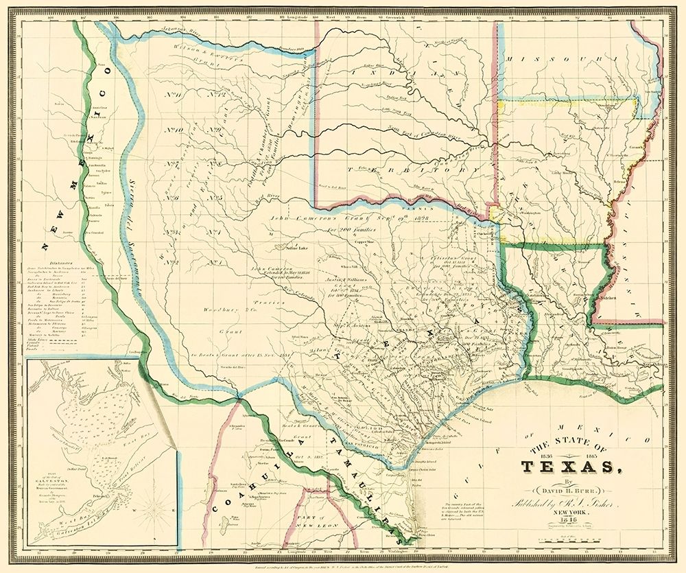 Texas - Burr 1846 art print by Burr for $57.95 CAD