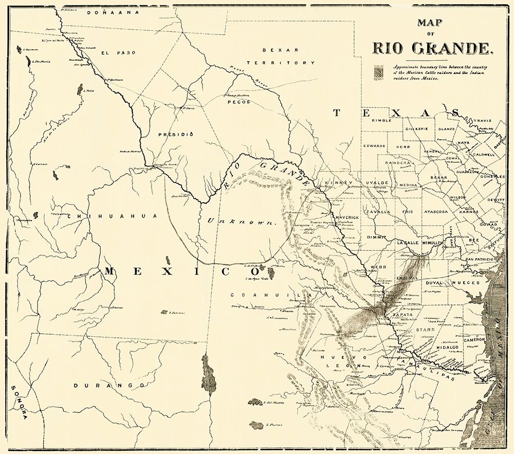 Rio Grande - 1878 art print by Unknown for $57.95 CAD