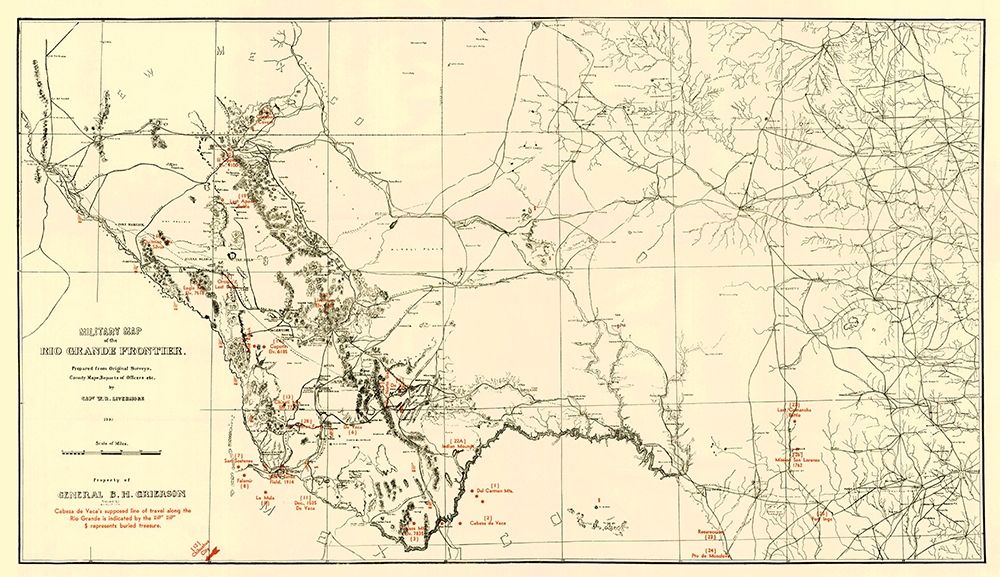 Rio Grande Frontier - Livermore 1883 art print by Livermore for $57.95 CAD