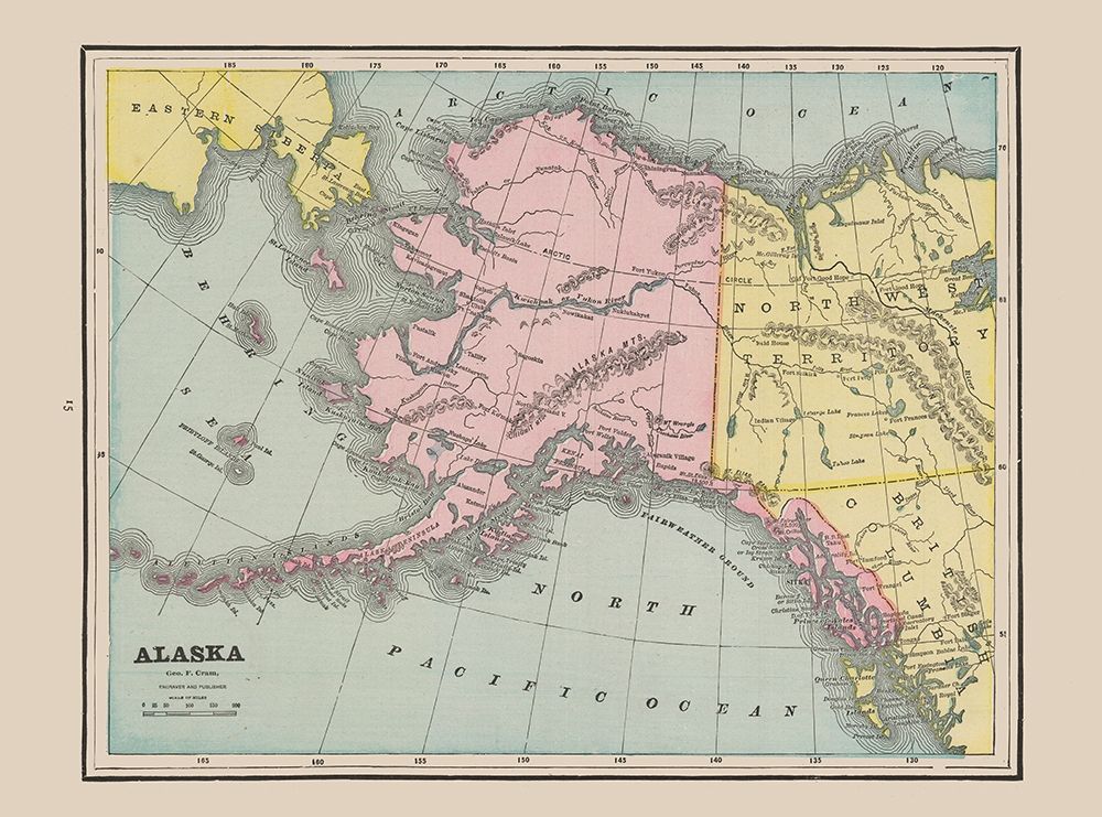 Alaska - Cram 1892 art print by Cram for $57.95 CAD