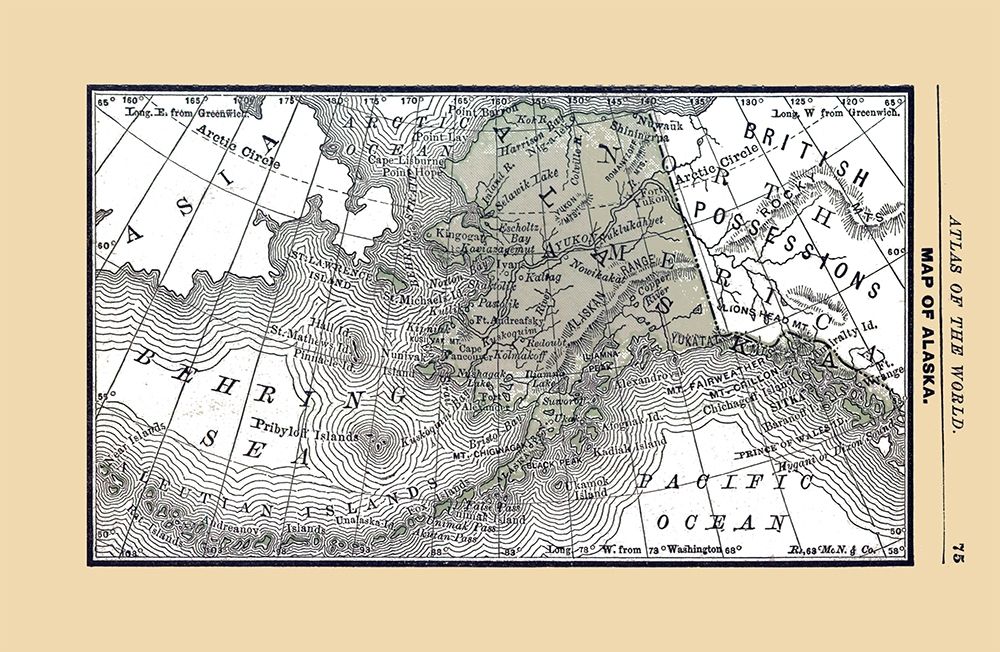 Alaska - Alden 1886 art print by Alden for $57.95 CAD
