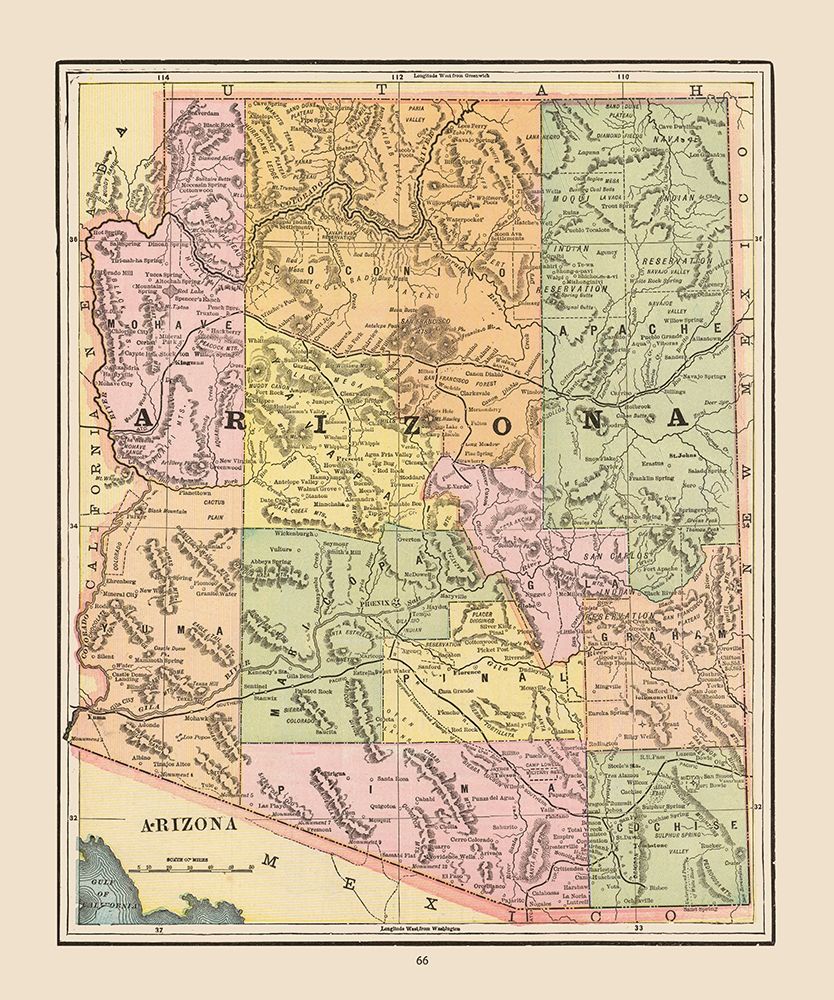 Arizona - Cram 1892 art print by Cram for $57.95 CAD