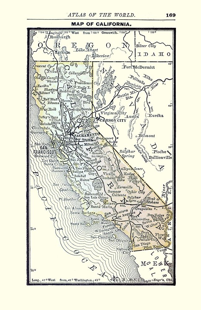 California - Alden 1886 art print by Alden for $57.95 CAD