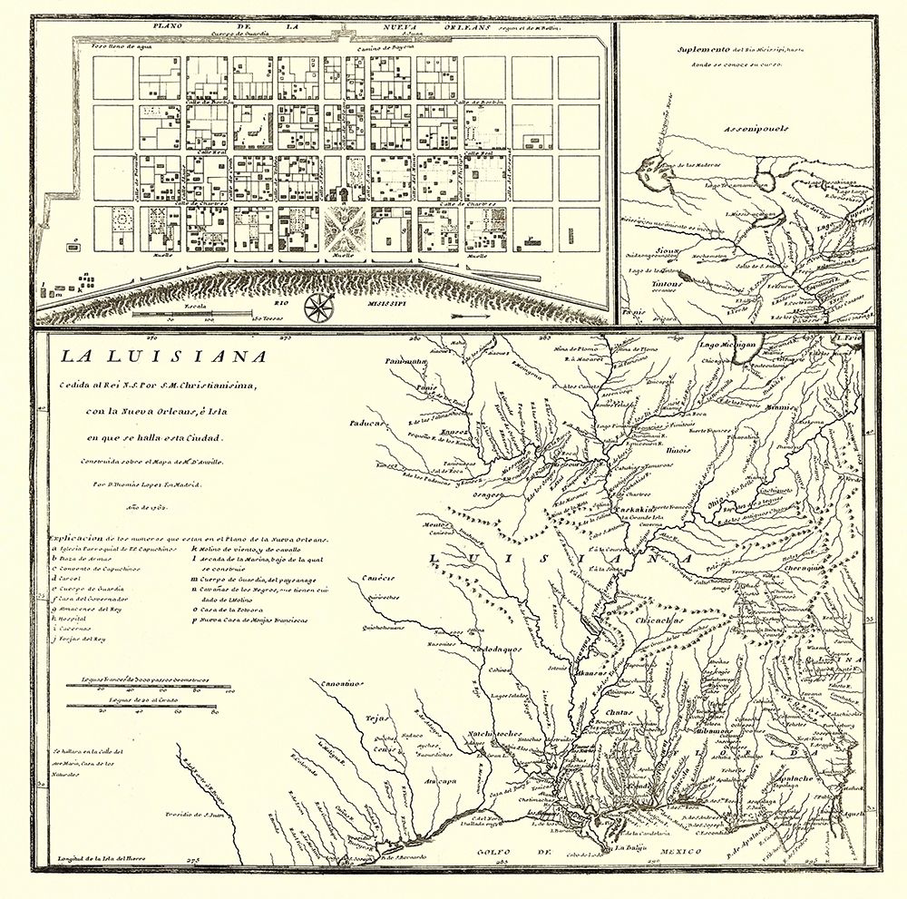 Mississippi River Valley to Canada - Machuca 1762 art print by Machuca for $57.95 CAD