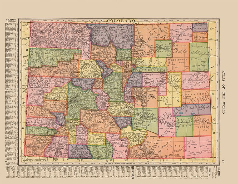 Colorado - Hammond 1910 art print by Hammond for $57.95 CAD