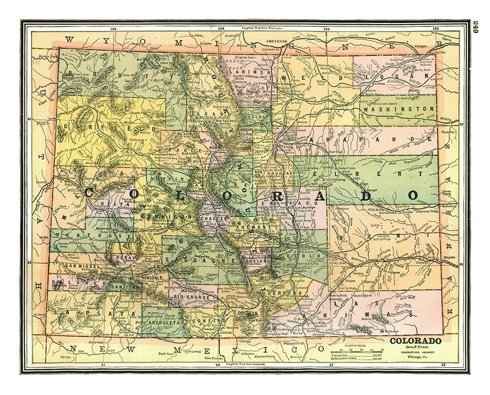 Colorado - Johnson 1888 art print by Johnson for $57.95 CAD