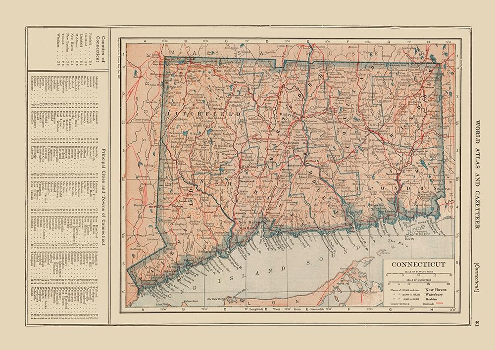 Connecticut - Reynold 1921 art print by Reynold for $57.95 CAD