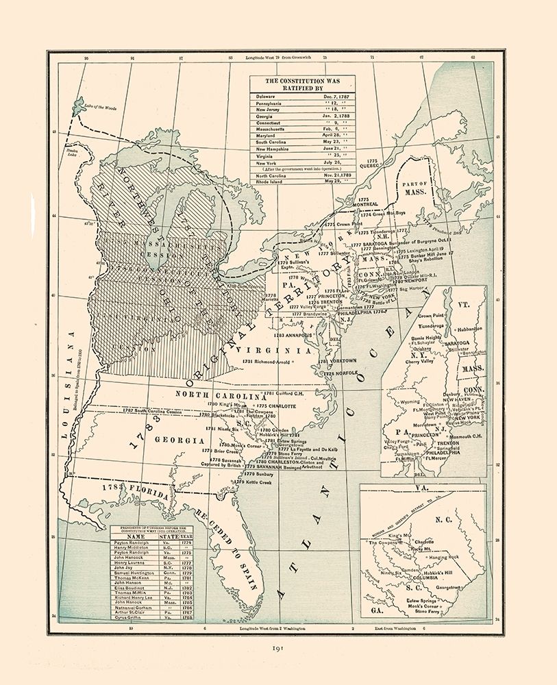 Constitution Ratification - Cram 1892 art print by Cram for $57.95 CAD