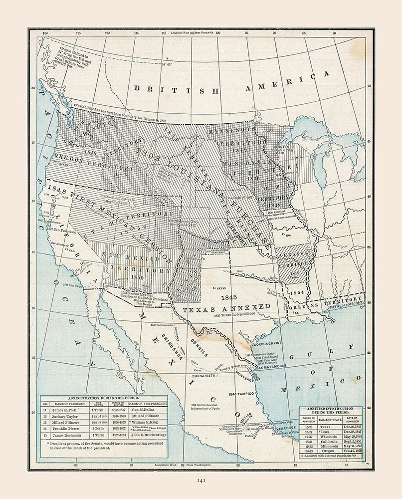 United States, Expansion- Cram 1888 art print by Cram for $57.95 CAD