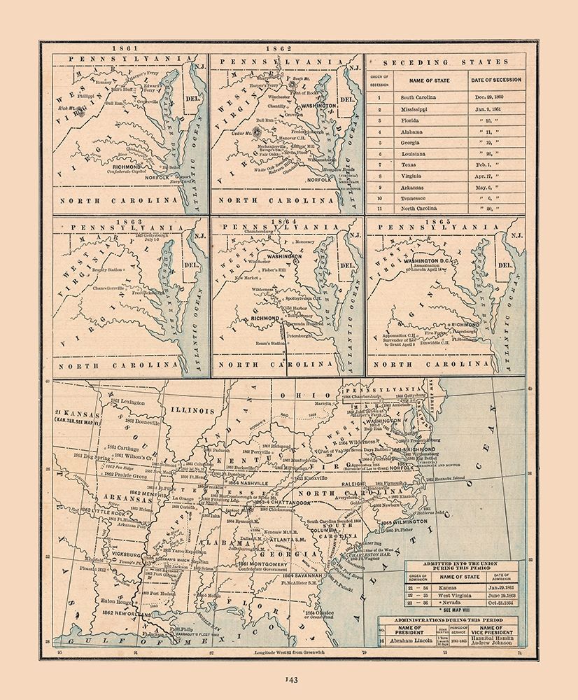 United States, 19th century- Cram 1888 art print by Cram for $57.95 CAD