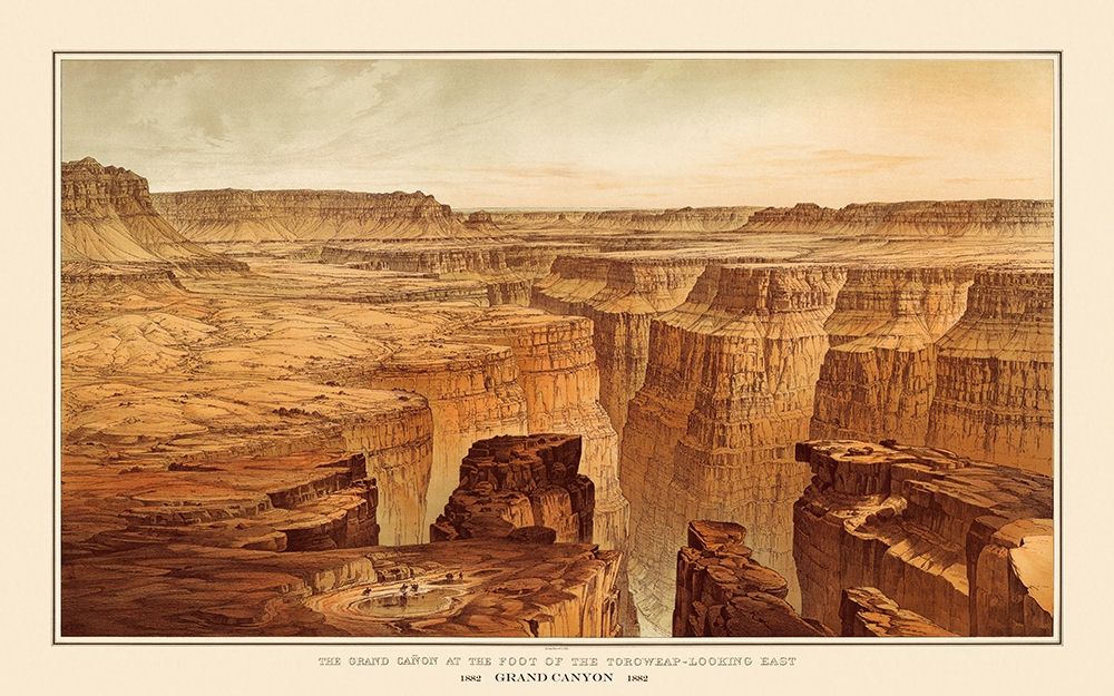 Grand Canyon, Toroweap Arizona - Bien 1882 art print by Bien for $57.95 CAD