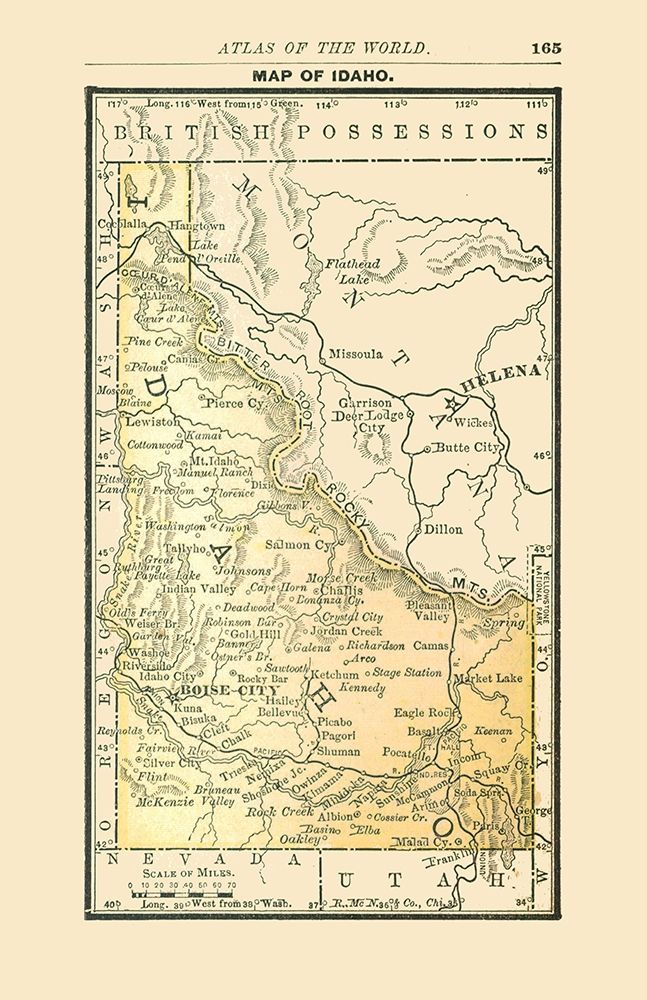 Idaho - Alden 1886 art print by Alden for $57.95 CAD