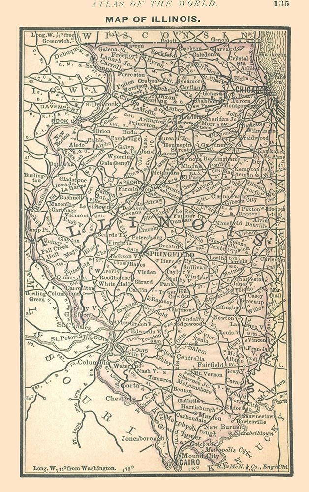 Illinois - Alden 1886 art print by Alden for $57.95 CAD