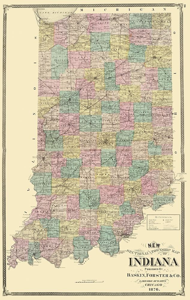 Indiana - Baskin 1876 art print by Baskin for $57.95 CAD
