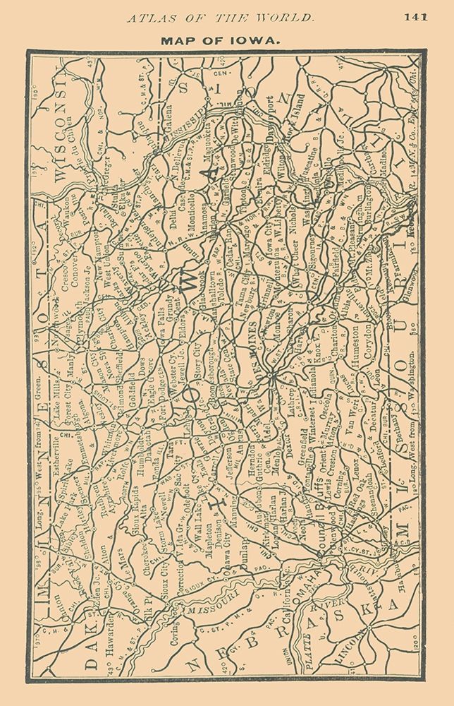 Iowa - Alden 1886 art print by Alden for $57.95 CAD