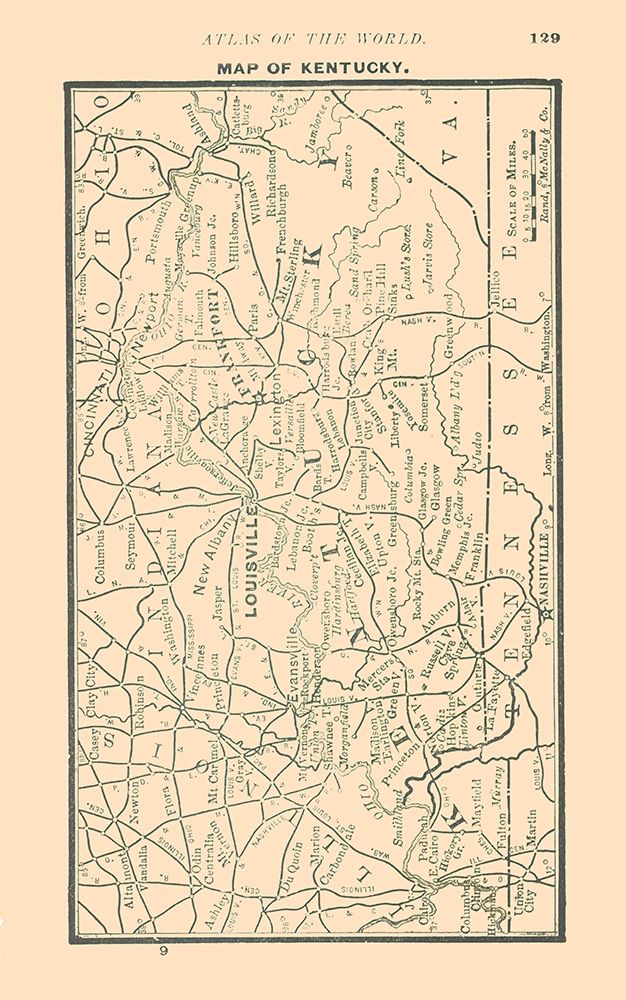 Kentucky - Alden 1886 art print by Alden for $57.95 CAD