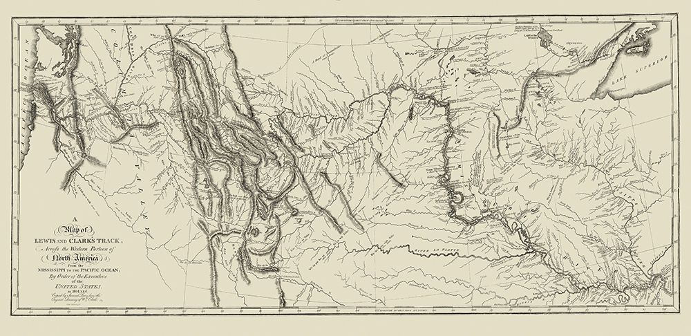 Lewis and Clark Track Across North America art print by Clark for $57.95 CAD