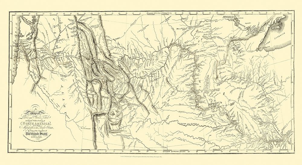 Lewis and Clark Track Across North America art print by Clark for $57.95 CAD
