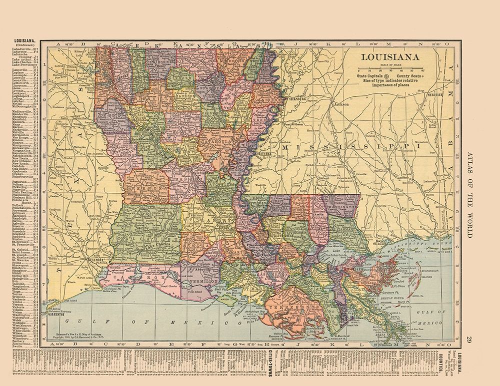 Louisiana - Hammond 1910 art print by Hammond for $57.95 CAD