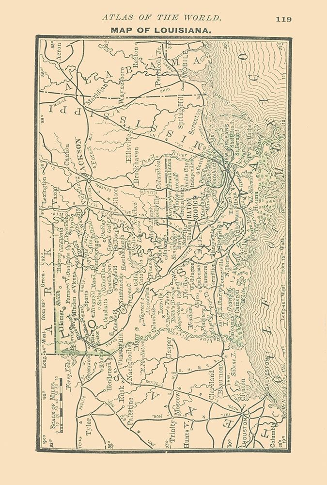 Louisiana - Alden 1886 art print by Alden for $57.95 CAD