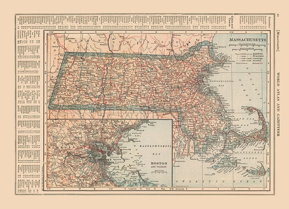 Massachusetts - Reynold 1921 art print by Reynold for $57.95 CAD