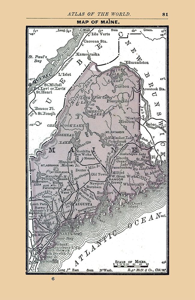 Maine - Alden 1886 art print by Alden for $57.95 CAD