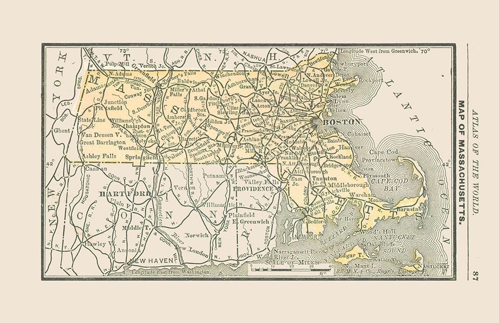 Massachusetts - Alden 1886 art print by Alden for $57.95 CAD