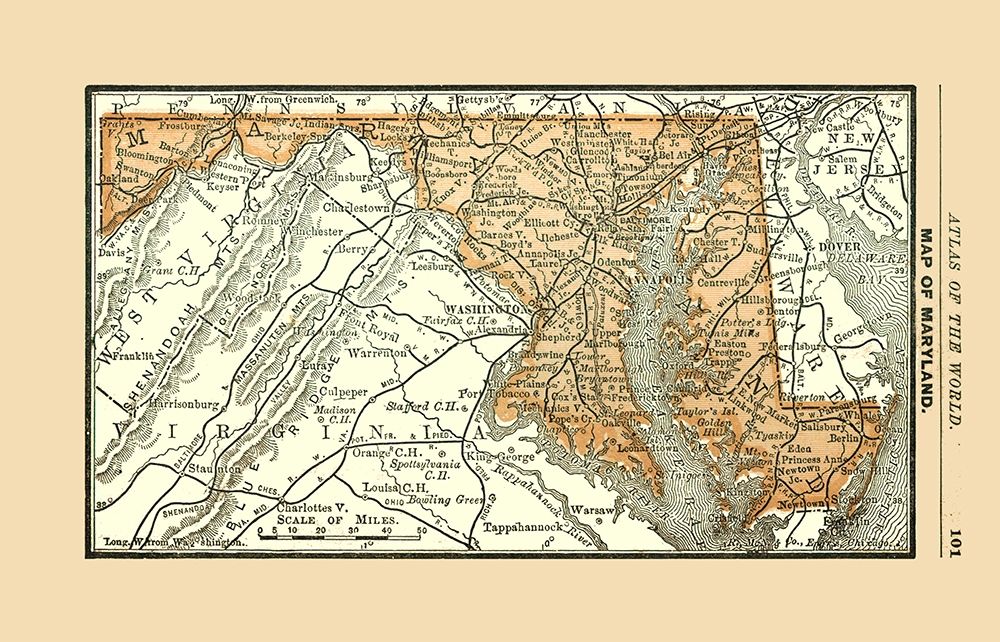 Maryland - Alden 1886 art print by Alden for $57.95 CAD
