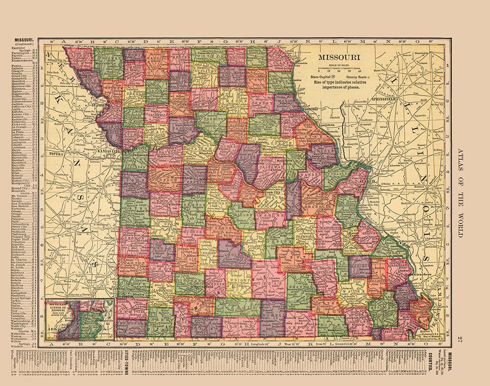 Missouri - Hammond 1910 art print by Hammond for $57.95 CAD