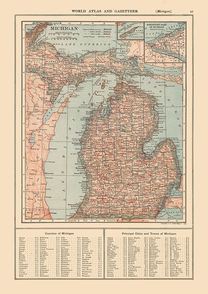 Michigan - Reynold 1921 art print by Reynold for $57.95 CAD