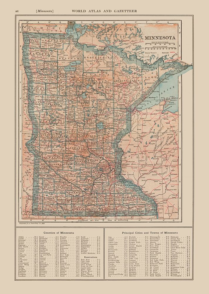 Minnesota - Reynold 1921 art print by Reynold for $57.95 CAD