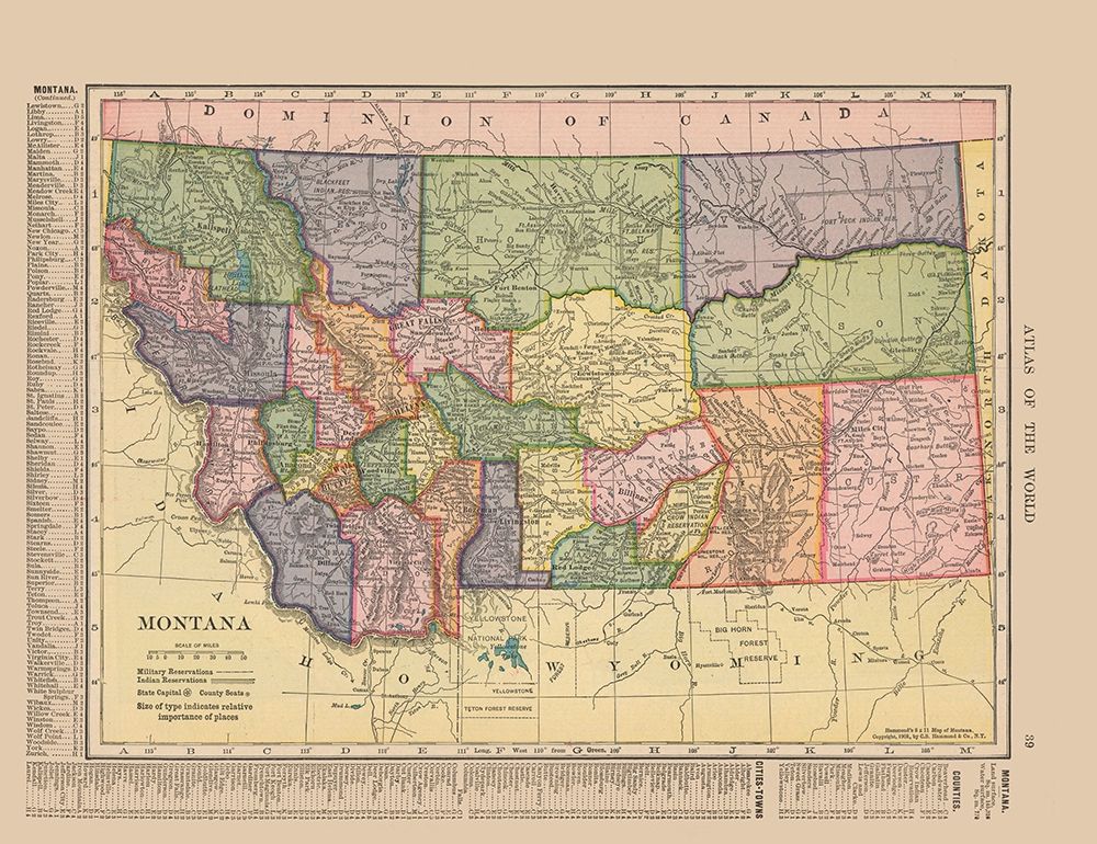 Montana - Hammond 1910 art print by Hammond for $57.95 CAD