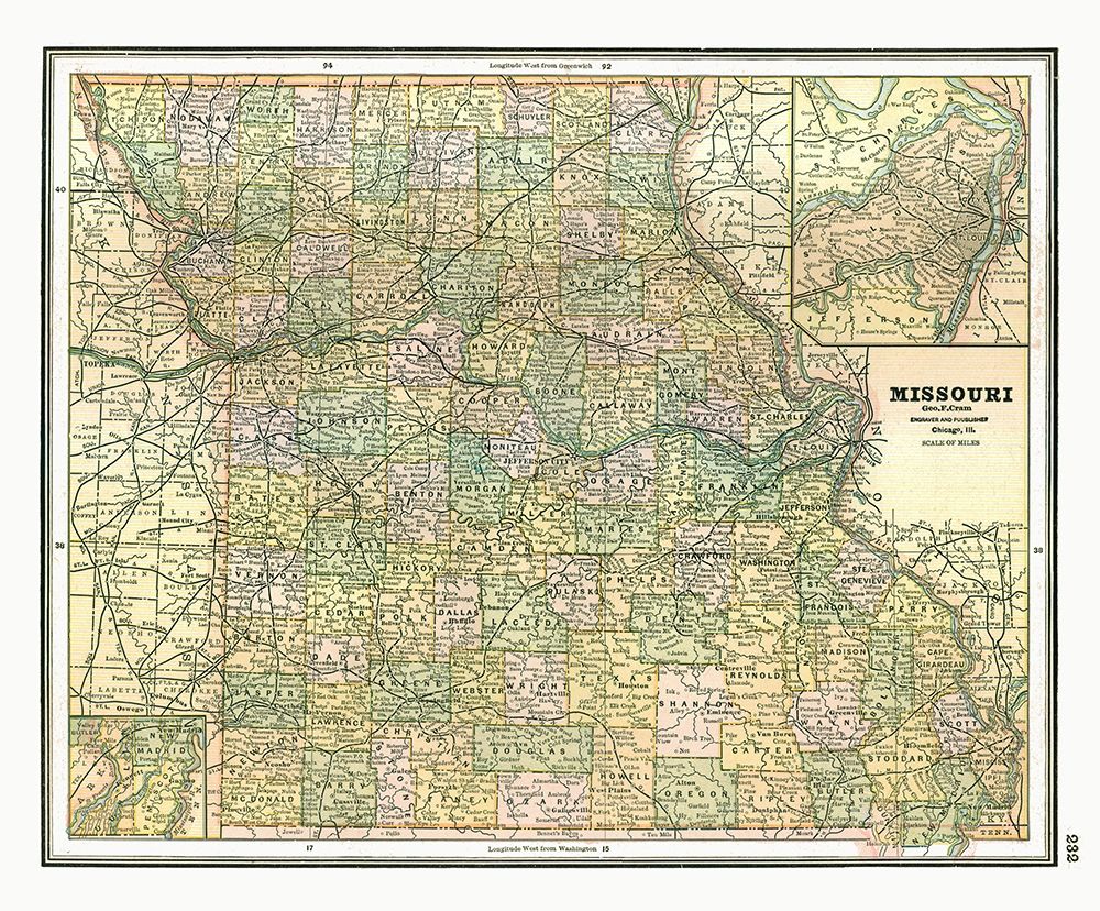 Missouri - Johnson 1888 art print by Johnson for $57.95 CAD