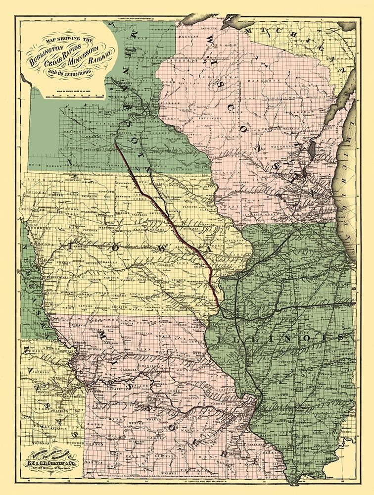 Burlington, Cedar Rapids and Minnesota Railway art print by Colton for $57.95 CAD