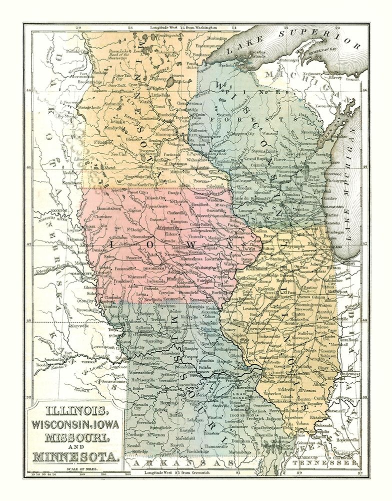 North Midwest - Mitchell 1869 art print by Mitchell for $57.95 CAD